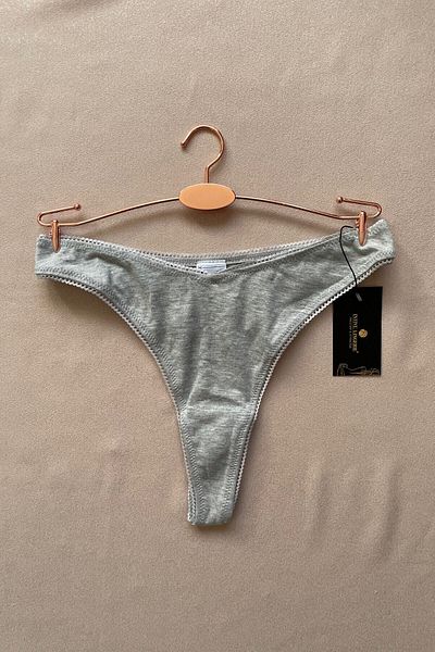 İntive Lingerie Women's Gray High Waist Cotton High Waist Thong- Maya