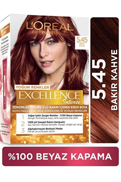 L'Oreal Paris L'oréal Paris Excellence Intense Saç Boyası  5.45 Bakır Kahve