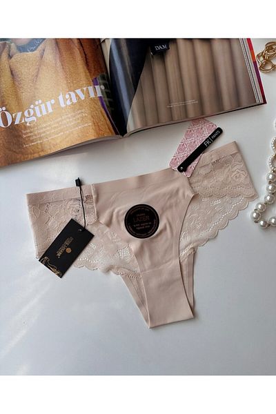 İntive Lingerie Ποιότητα Γνήσιο Laser Cut Spandex Invisible Ruched Slip/Thong - 2800