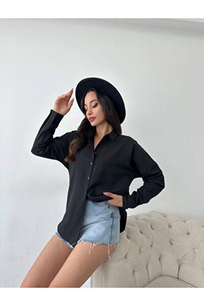 jöns since 1997 Cămașă simplă din bumbac subțire pentru femei - cu nasturi și...