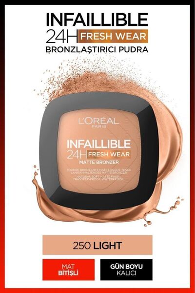 L'Oreal Paris L'oréal Paris Infaillible 24h Fresh Wear Bronzlaştırıcı Pudra - 250 Light