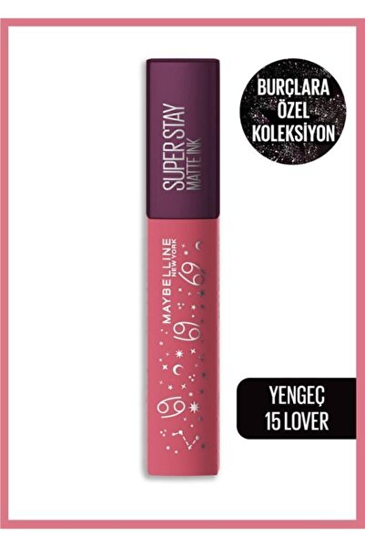 Maybelline New York Super Stay Matte Ink Zodiac Likit Mat Ruj- 15 Lover (yengeç)
