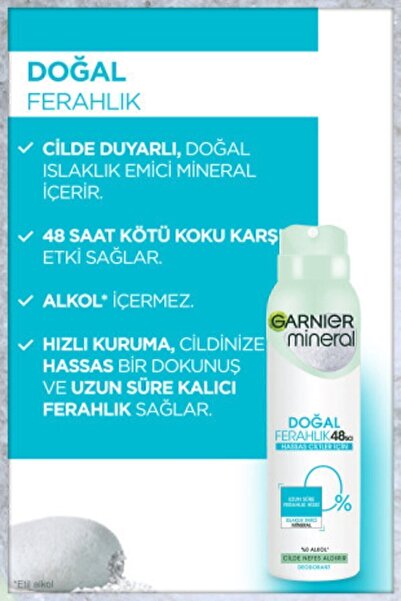 Garnier 5'li Mineral Doğal Ferahlık Sprey Deodorant Seti