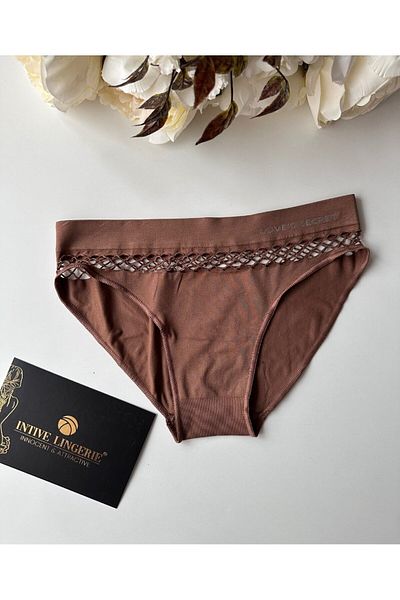 İntive Lingerie Γυναικεία Αντιβακτηριακά Αθλητικά Ενδύματα χωρίς ραφές Mesh Slip/Bikini (Μαύρο, Μπορντό, Καφέ, Ναυτικό)