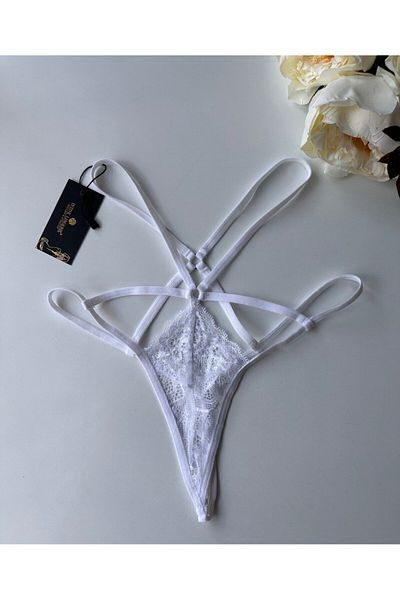 İntive Lingerie Γυναικείο δαντελένιο ψηλόμεσο φανταχτερό κορδόνι/εσώρουχο - 102
