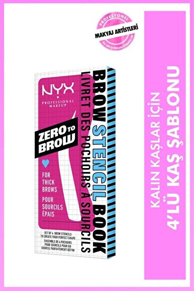 NYX Professional Makeup Zero to Brow Kalın Kaşlar için Kaş Şablonu - Thick Brow