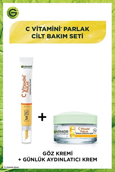 Garnier C Vitamini Aydınlatıcı Göz Kremi (Niasinamid + Kafein) + C Vitamin Ay...