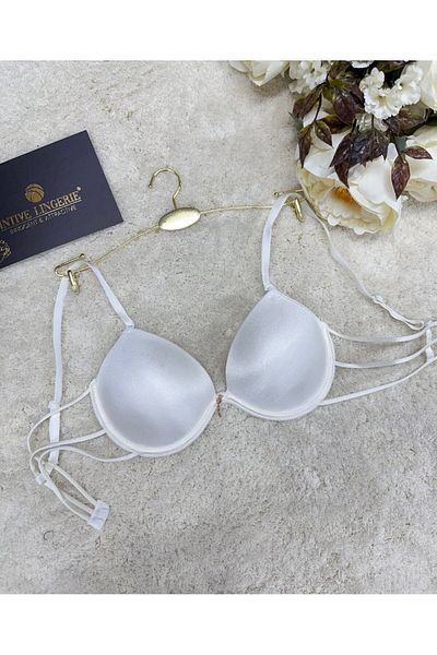 İntive Lingerie Le Jardin Valeria - Micro Push-up Bra with Piping and Stone Detail 7007