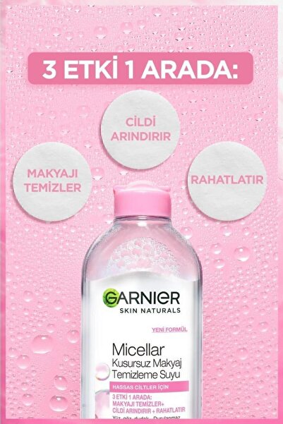 Garnier Nemlendiren Temizleyici (Hyaluronik Asit+Seramid+Beyaz Kil) + Micellar Makyaj Temizleme Suyu 400ml