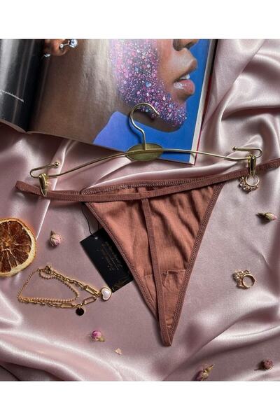 İntive Lingerie Women's Mink Color 95% Cotton Corded String