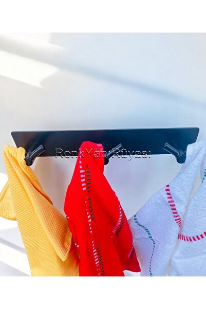 RENK YAPI RÜYASI Krom Paslanmaz Vakumlu Demir Askılığı Havluluk Gri Kilitli V...