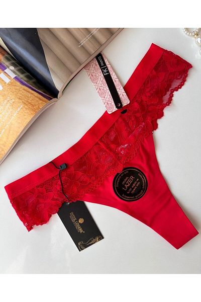İntive Lingerie Original Laser Cut Superior Quality Spandex Invisible Seamless Lace Thong - 2801