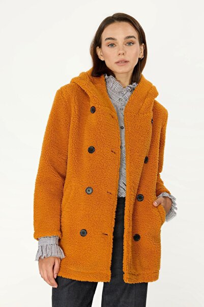 QAWWA Γυναικείο παλτό Welsoft Tan Lined - με κουκούλα και αντιανεμικό