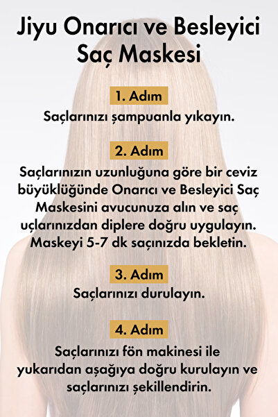 JIYU Yıpranmış Saçlar Için Onarıcı Ve Besleyici Keratin Saç Bakım Maskesi 300 Ml.