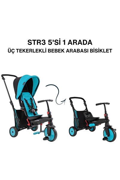SmarTrike STR3 Plus 5’i 1 Arada Modüler Katlanabilir Bebek Arabası ve Üç Teke...