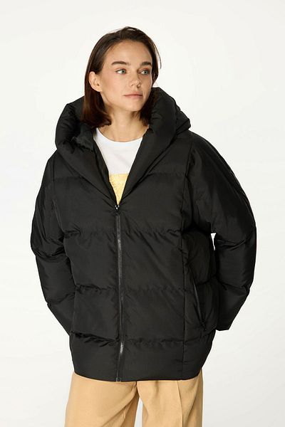 QAWWA Black Women'S Coat - WaRm HoldeR and WindpRoof Filling