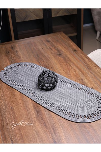 CARPELLA HOME Modern Natural Jute, Patterned, Wicker, American Serving, Table, Coffee Table Cover Runner