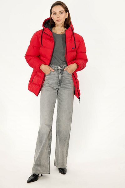 QAWWA Women's Red Waterproof and Windproof Padded Coat