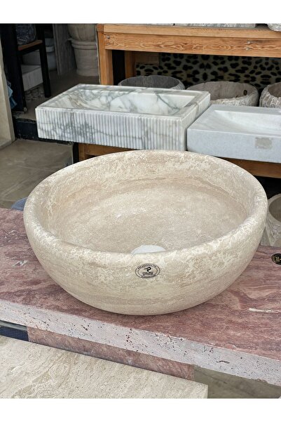 Polen Stone Traverten Doğaltaş Çanak Lavabo