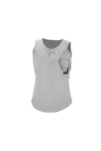 Bmom Pregnancy and Nursing Blouse Gray