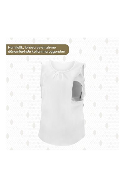 Bmom Μπλούζα εγκυμοσύνης και θηλασμού Λευκή