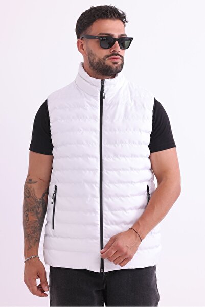 river green Men's Stone Lined Windproof Inflatable Vest