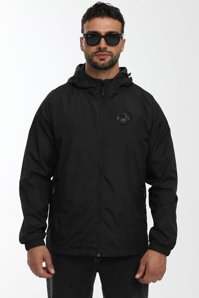 river green Ανδρικό αδιάβροχο με επένδυση, ανθεκτικό στον αέρα, με κουκούλα, ...