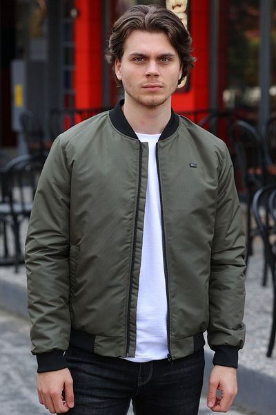Fuga Ibiza Men's Khaki Water and Windproof Quilted Fiber Coat