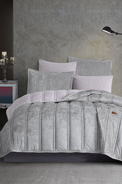 Elart Fancy Comfort Set Çift Kişilik Gümüş