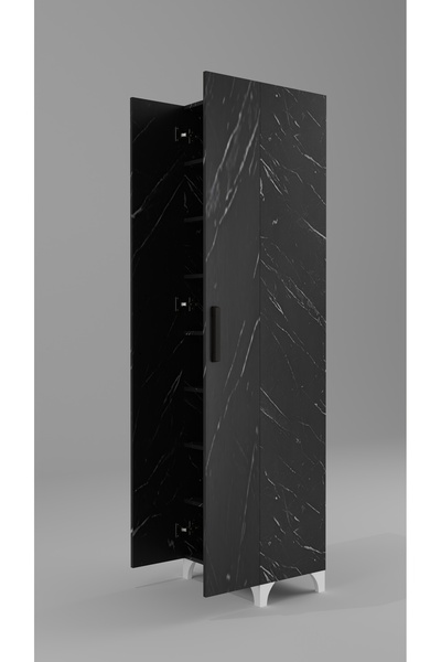 rafineritasarım Long 2 Kapaklı Raflı Çok Amaçlı Dolap Banyo Balkon Kiler Mdf