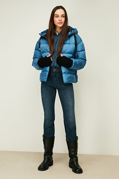 QAWWA Women's Saxe Hooded Fiber Windproof Puffer Winter Jacket