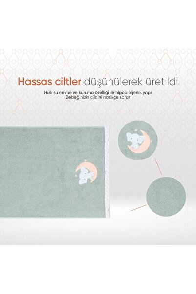 Gezenbebe Hero Дитяче та дитяче вишиване плаття - Слон (50X90)