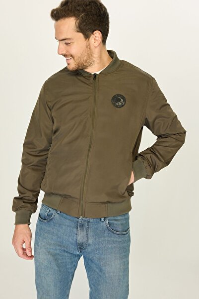D1fference Men's Khaki Windproof Coat