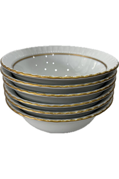 Söylemezavm 6 Pieces 13 cm Mother of Pearl Gilded Bowl