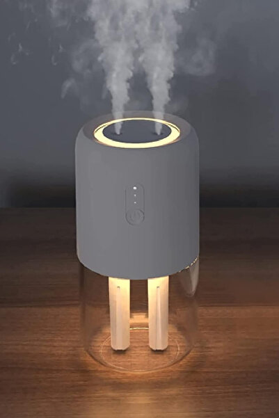 Aksesuarcı Işıklı Şarjlı Yedek Filtreli Aromaterapi Difüzörü Oda Hava Nemlendirici Air Humidifier 280mL