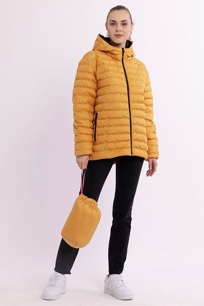 QAWWA Women's Lightweight and Windproof Sports Coat with Yellow Portable Bag
