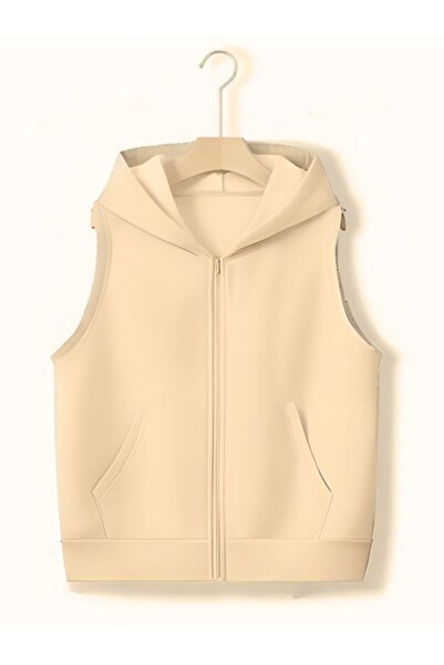 MELADYAN Ünisex Kapüşonlu Oversize Yelek