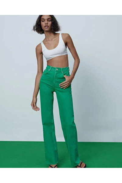 MEFA GİYİM YEŞİL PALAZZO PANTOLON