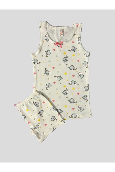 elmas kids Girl's Cotton Elephant Patterned Athlete Boxer Set
