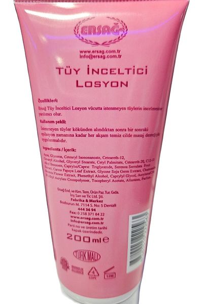 Ersağ Lotion Hair Reducer