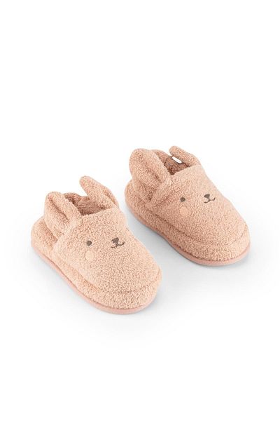 Gezenbebe Hero Embroidered Children's Slippers - Bunny Towel