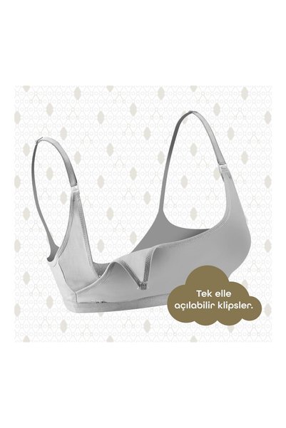 Bmom Free Hands Pump Bra Gray
