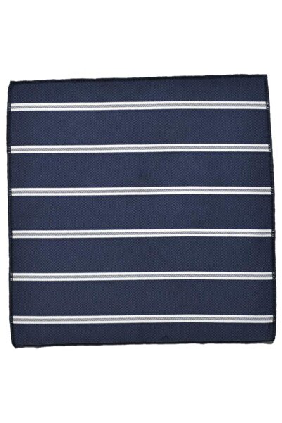 Brianze Λευκή ριγέ μπλε ναυτική μαντήλι γραβάτα