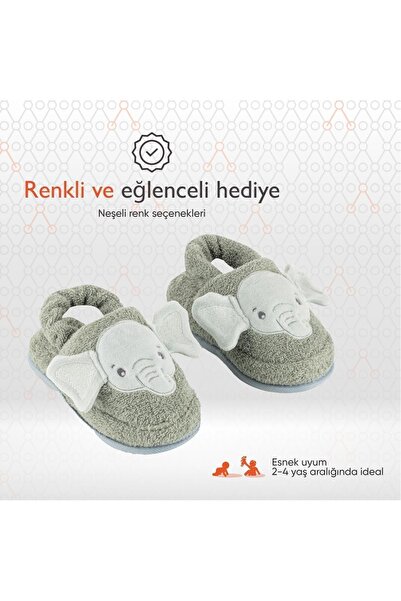 Gezenbebe Hero Embroidered Children's Slippers - Elephant Towel