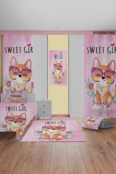 A2ZTR Tatlı Kedi, Yatak Örtüsü, Perde Çift Taraf, Yastık, Kırlent, Halı Ve Tablo