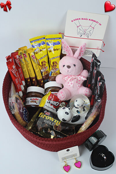 Goldwither Sevgiliye Özel Hediye Kombini Örgü Kutu Panda Kar Küresi Ve Peluş ...