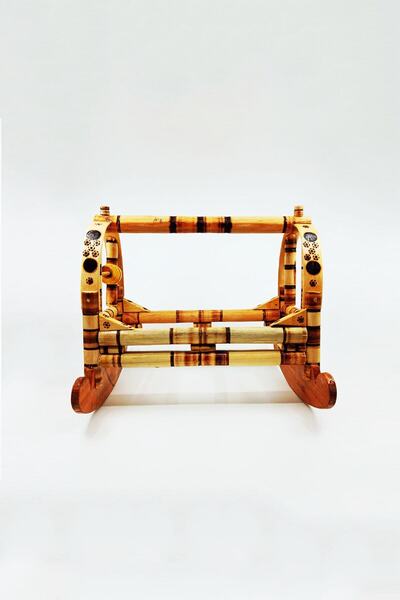 Artvin El Yapımı Ahşap Oyuncak Beşik