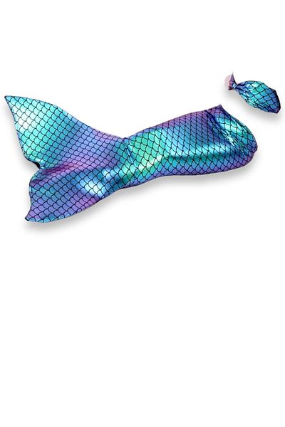 Lolliboomkids Girl's Shiny Fabric Bikini Set - Swimsuit Fishtail 3 Piece