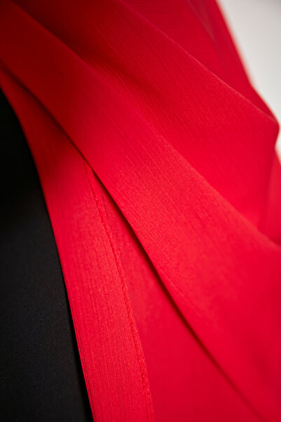 Scarf Arya Crinkle Red Chiffon Shawl