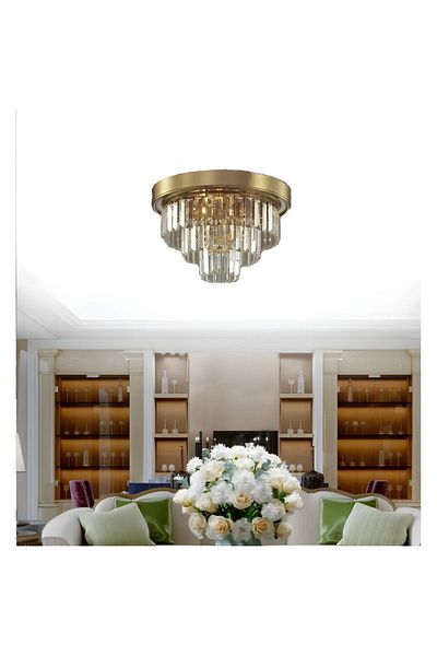 retro home design Retro Antique Crystal Stone Modern Living Room Bedroom Luxury Plafonier Chandelier